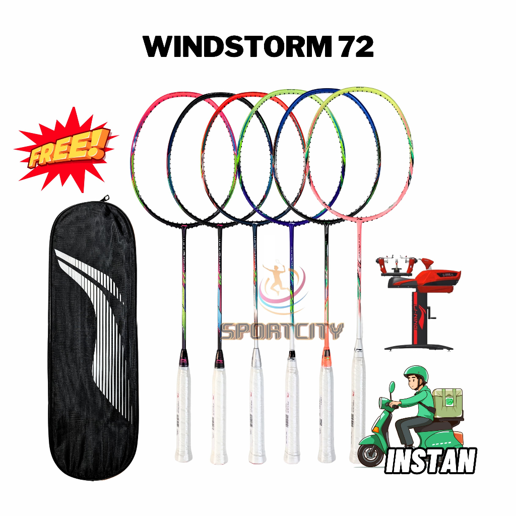 Raket Badminton Lining Windstorm 72 Original