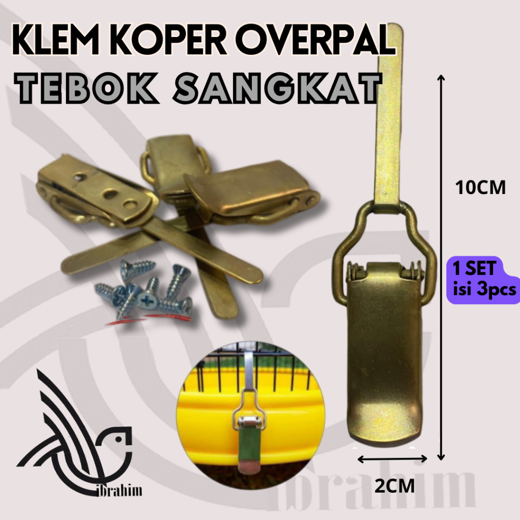 klem tebok sangkar isi 3pcs klem jepit sangkar 1set isi 3 pcs Klem Sangkar Lovebird murai Klem Tebok