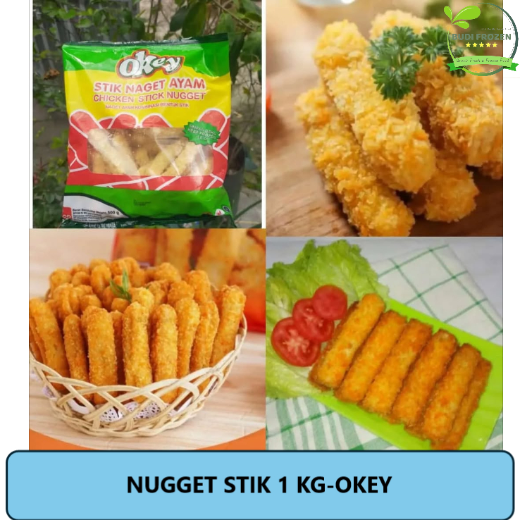 

OKEY CHIKEN NUGGET STIK / NAGET OKEY STIK 1 KG - 500 GR -NAGET AYAM BENTUK STIK