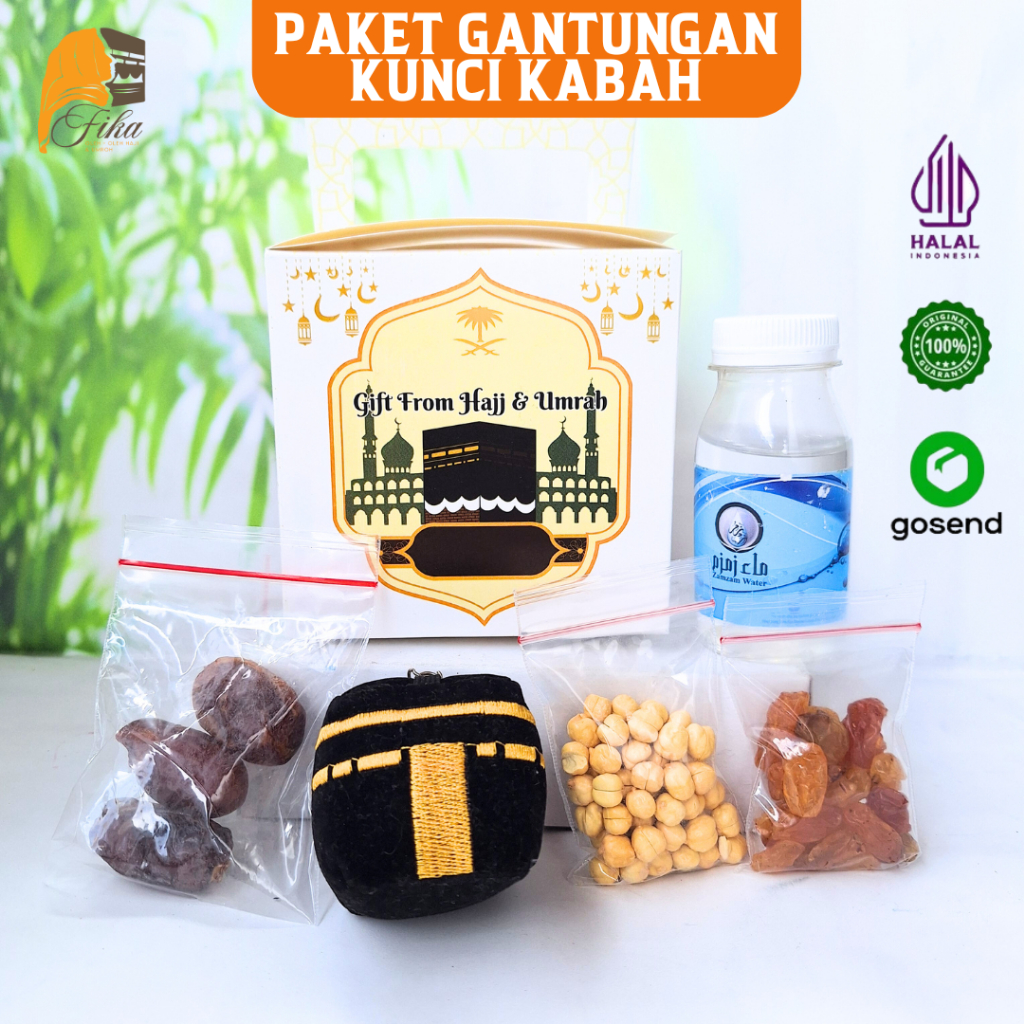 

Paket Gift Oleh Oleh Haji dan Umroh Hampers Air Zamzam Original dan Gantungan Kunci Kabah