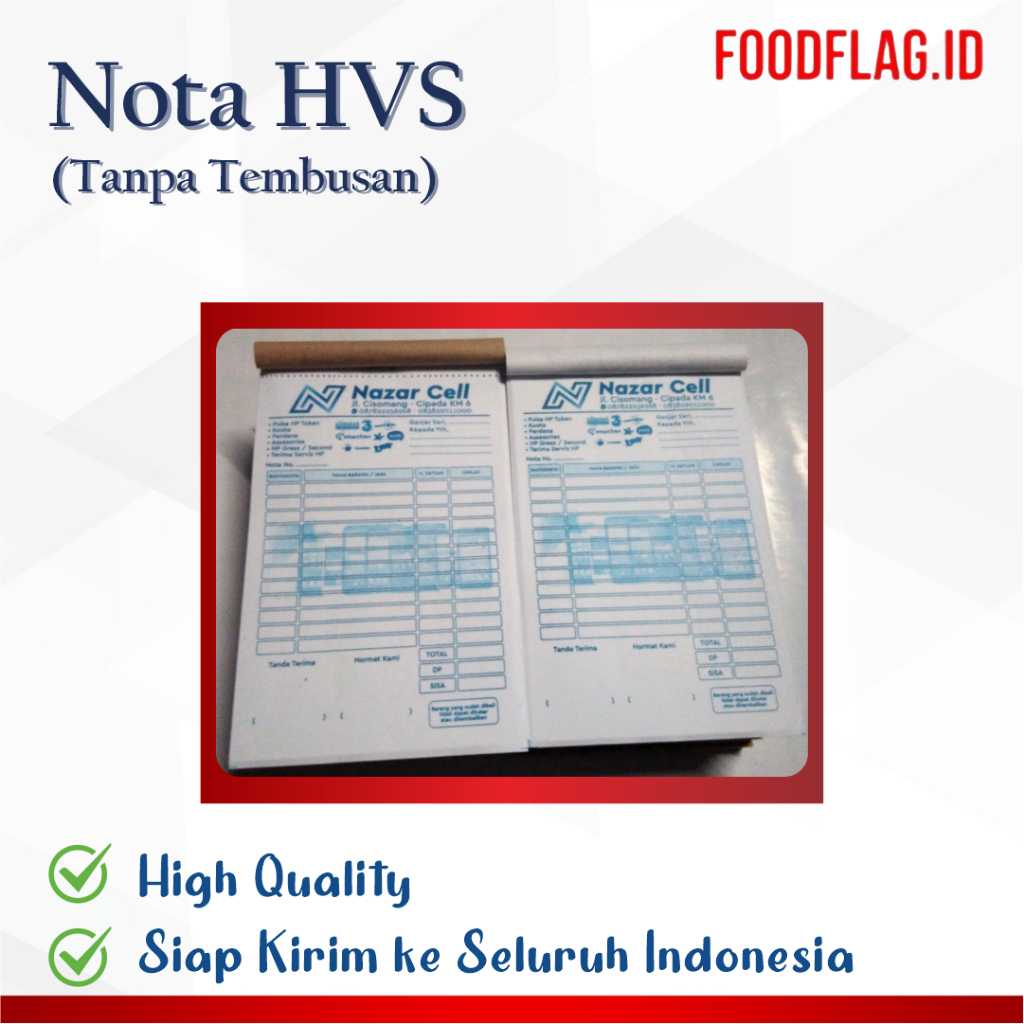 

Nota HVS (Tanpa Tembusan)