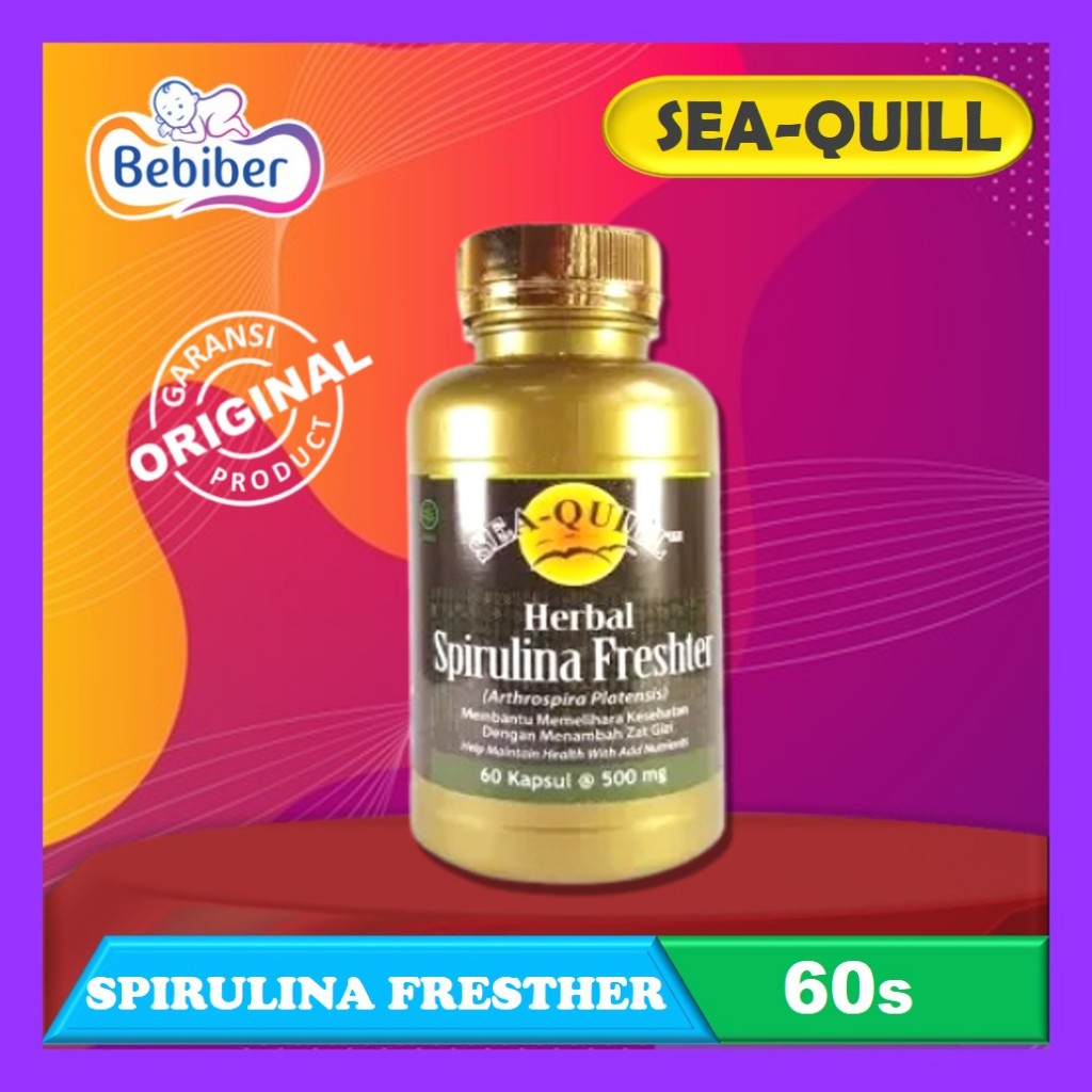 Sea-Quill Spirulina Freshter 60 Tablet - Sea Quill - Seaquill - Vitamin Detoksifikasi - Bebiber