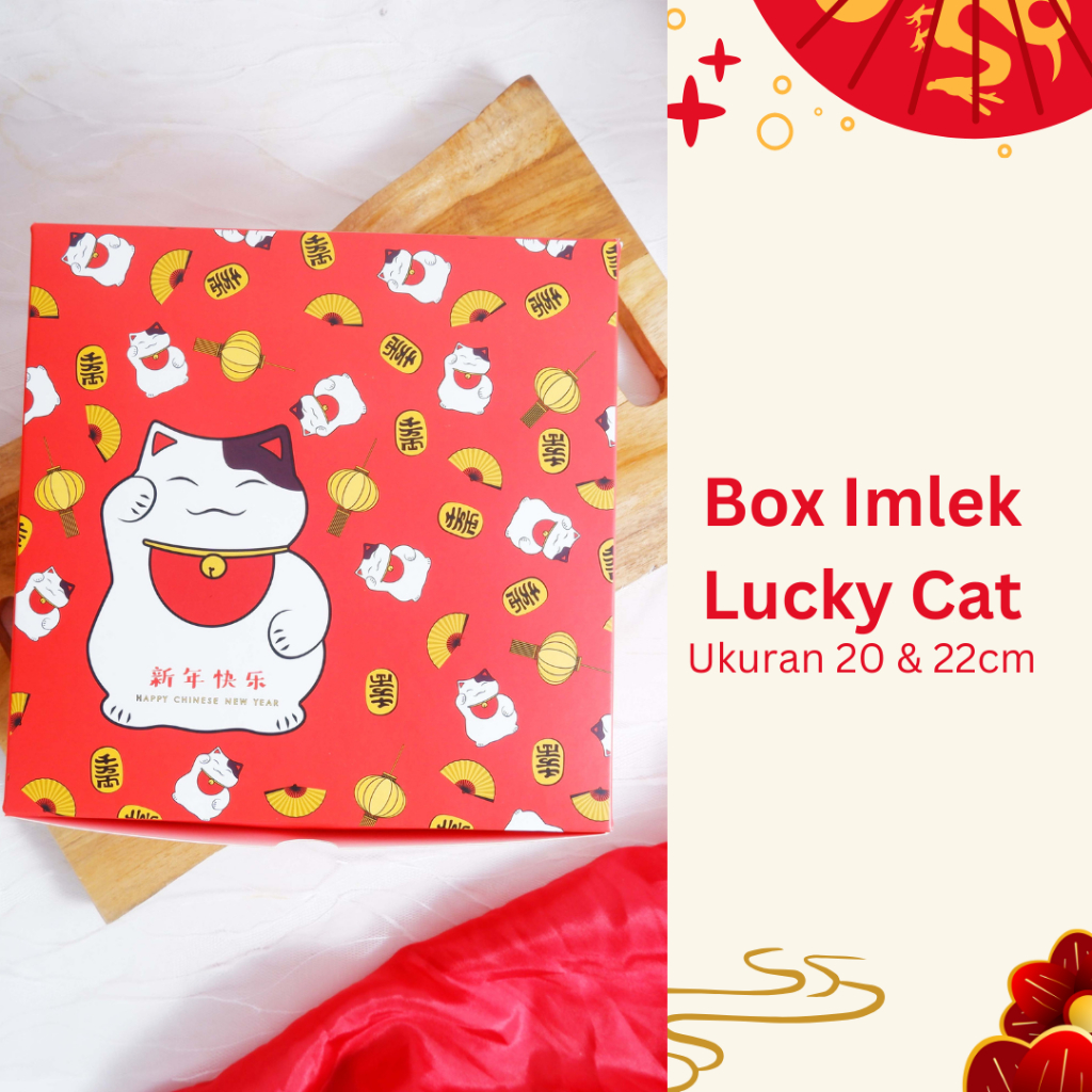 

Box Imlek Lucky Cat Red /2pcs