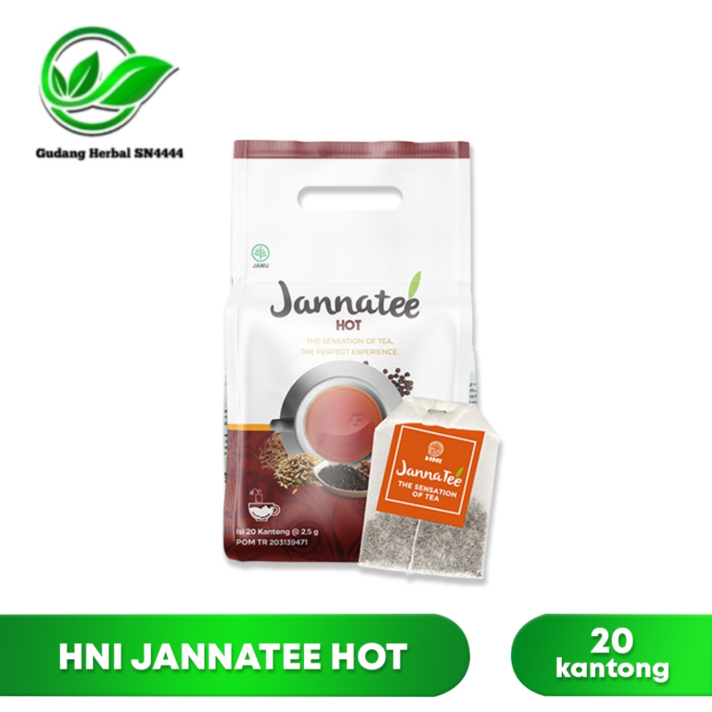 

HNI JANNATEE HOT Teh Herbal Meredakan Gejala Masuk Angin dan Menghangatkan Badan Isi 20 Kantong