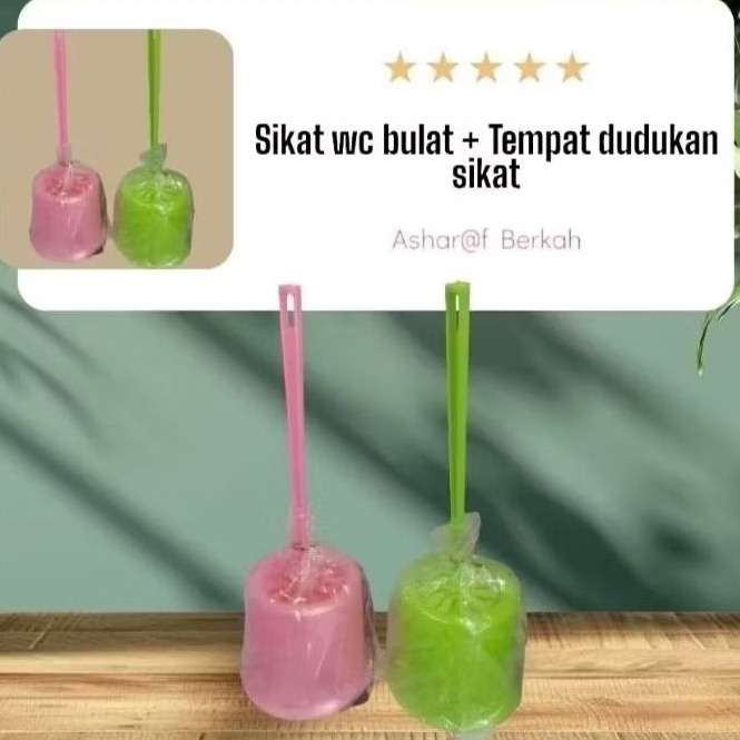 Sikat Wc bulat + Tempat dudukan sikat / sikat toilet scorch