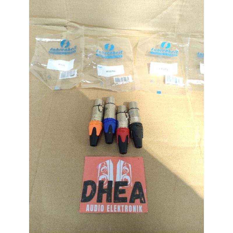 Jack Jeck Jek Mic Canon Female Fahrenheit A157G Jack XLR Fahrenheit Cewek Original 3pin Perempuan Ca