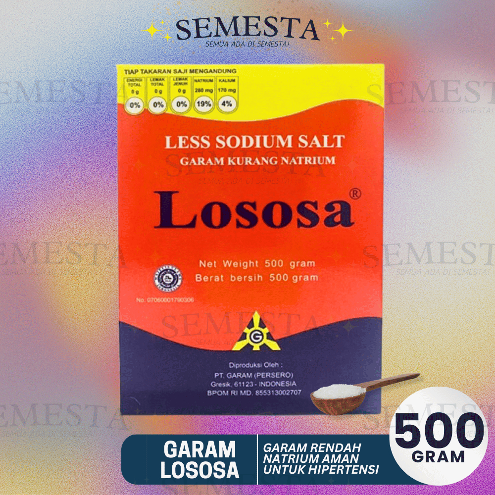 

GARAM LOSOSA 500gr - Garam Sehat Rendah Natrium