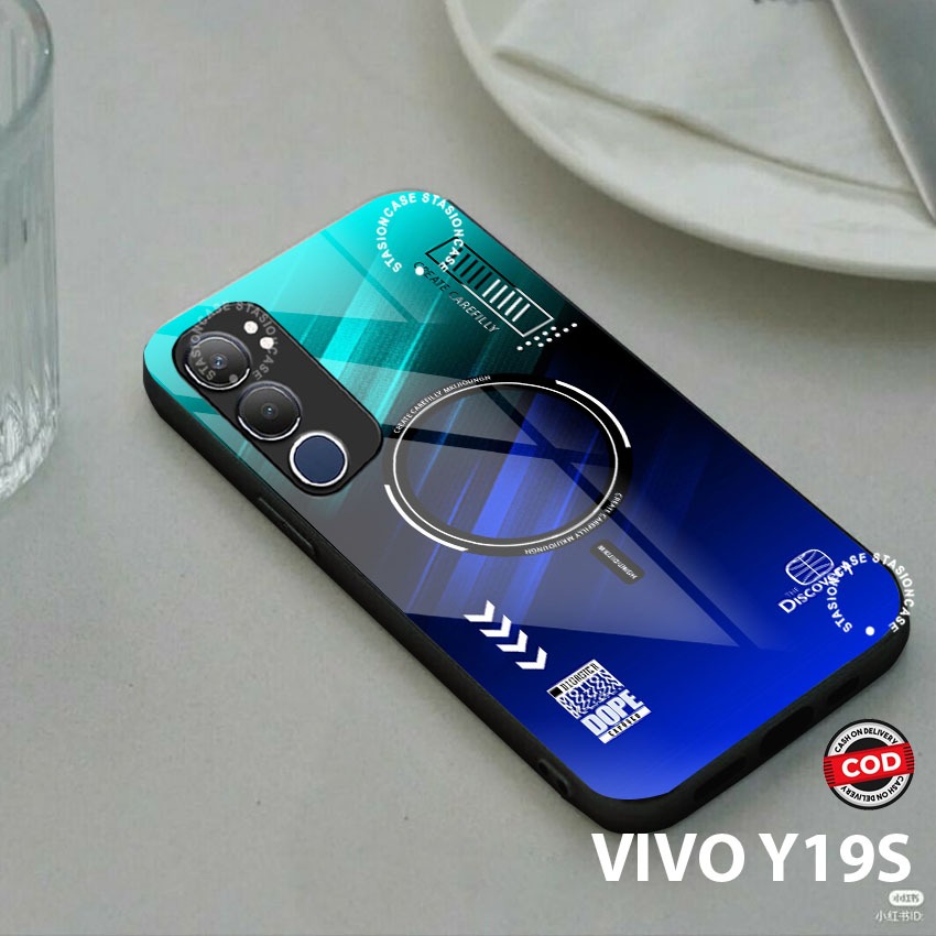 STC_Softacse Glass Kaca Vivo Y19S Terbaru case hp untuk Vivo Case Lucu case unik case kekinian pelin
