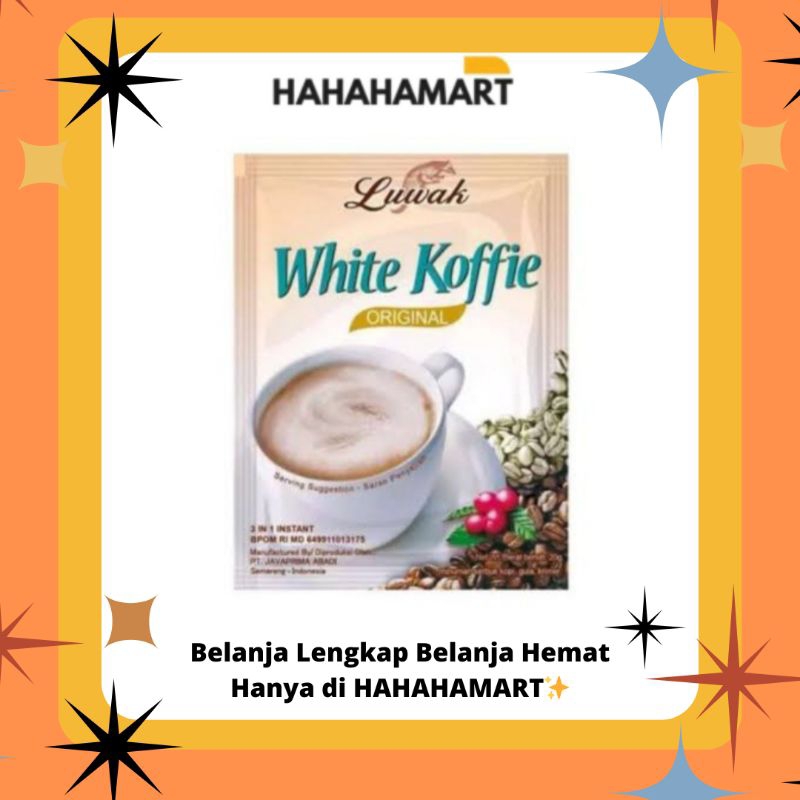 

✨️hahahamart_sby✨️ 30 PCS LUWAK WHITE COFFE RENTENG 20gr