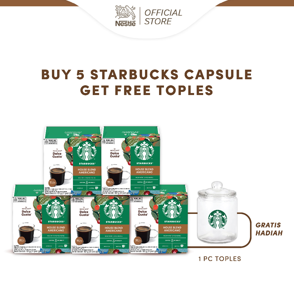 

STARBUCKS® Americano by NESCAFÉ Dolce Gusto® (5 x 12caps) Get Free Jar