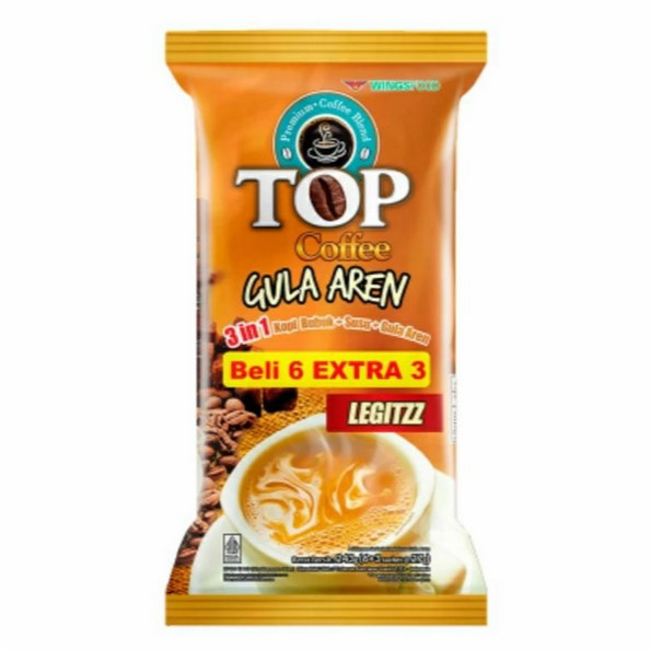 

TOP Coffee Kopi Gula Aren Tubruk Legitzz Sachet 9 x 27 Gram