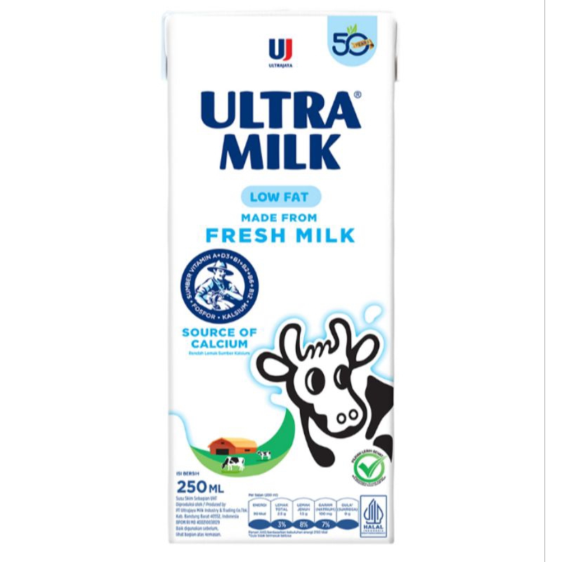 

susu ultra low fat fresh milk