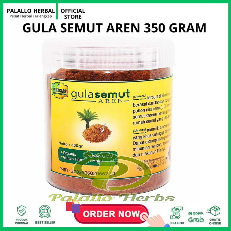 

Gula Semut Aren Syifacare 350gr - Gula Aren Murni Alami, Sehat dan Lezat