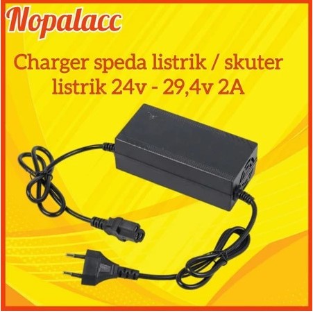 Charger speda listrik / sekuter listrik 24v - 29,4v / cas sekuter 24volt charger baterai / aki
