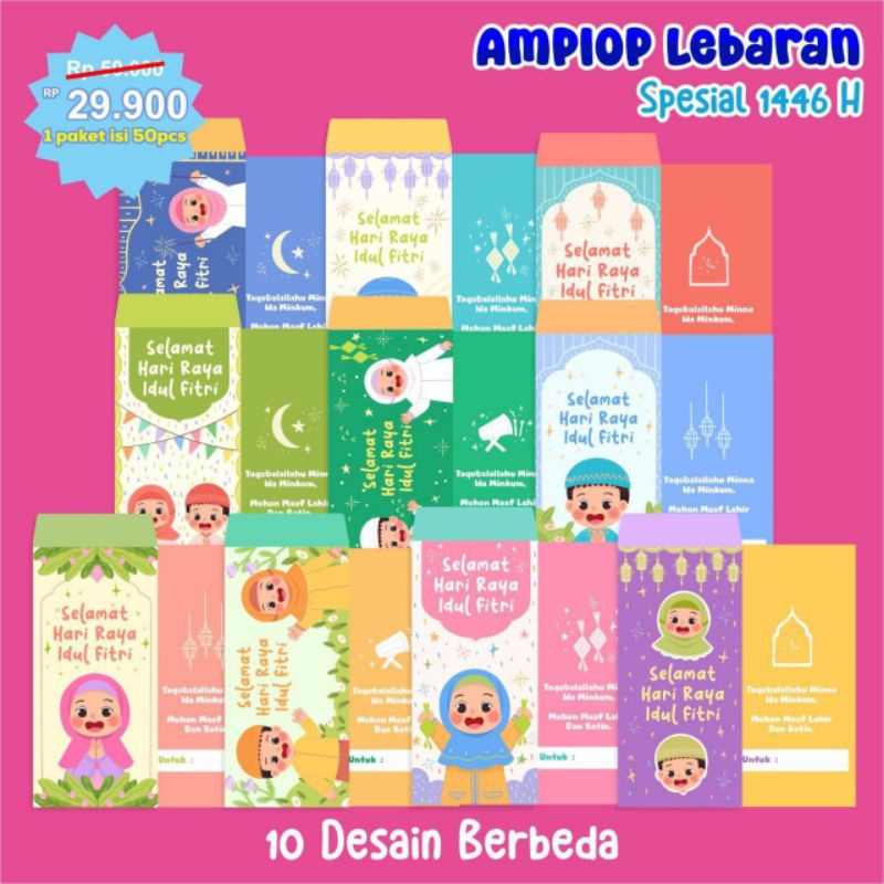 

Amplop Lebaran Lucu Iska Media 50pcs