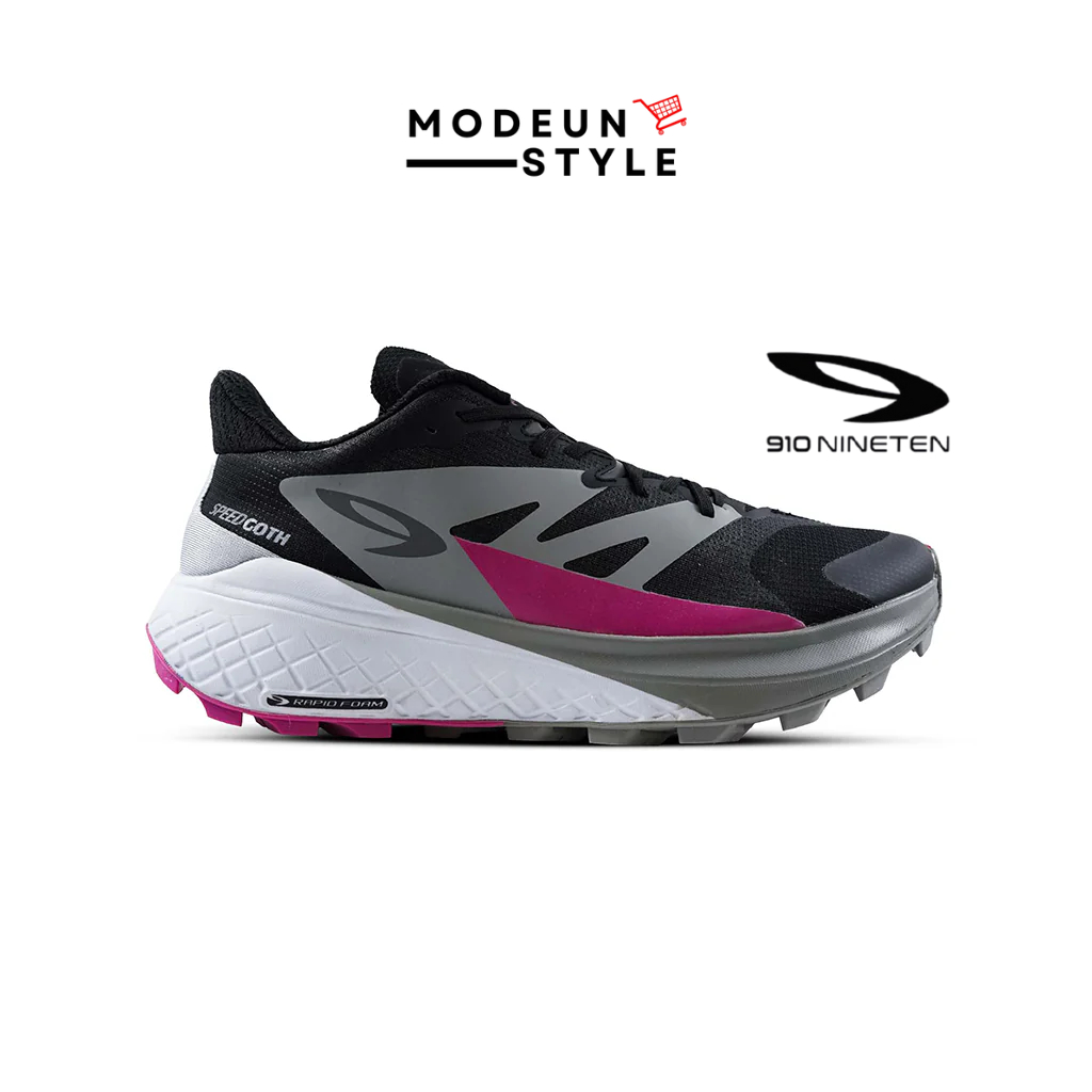 910 YUZA SPEEDGOTH - Sepatu Trail Running / HITAM/BIRU MUDA/MERAH STABILO /Yuza Speedgoth 910Nineten