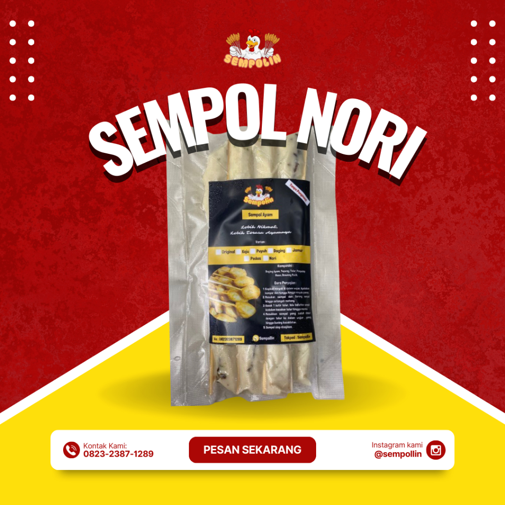 

SEMPOLLIN - SEMPOL NORI 1 PACK 10 PCS HALAL PREMIUM RASA TERJAMIN