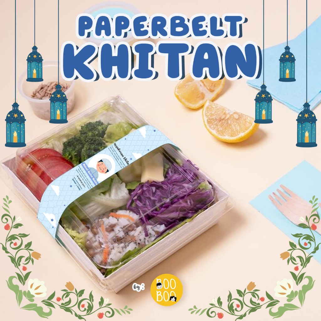 Paperbelt Nasi Kotak Box Acara Tasyakuran Khitan/Sunatan Custom