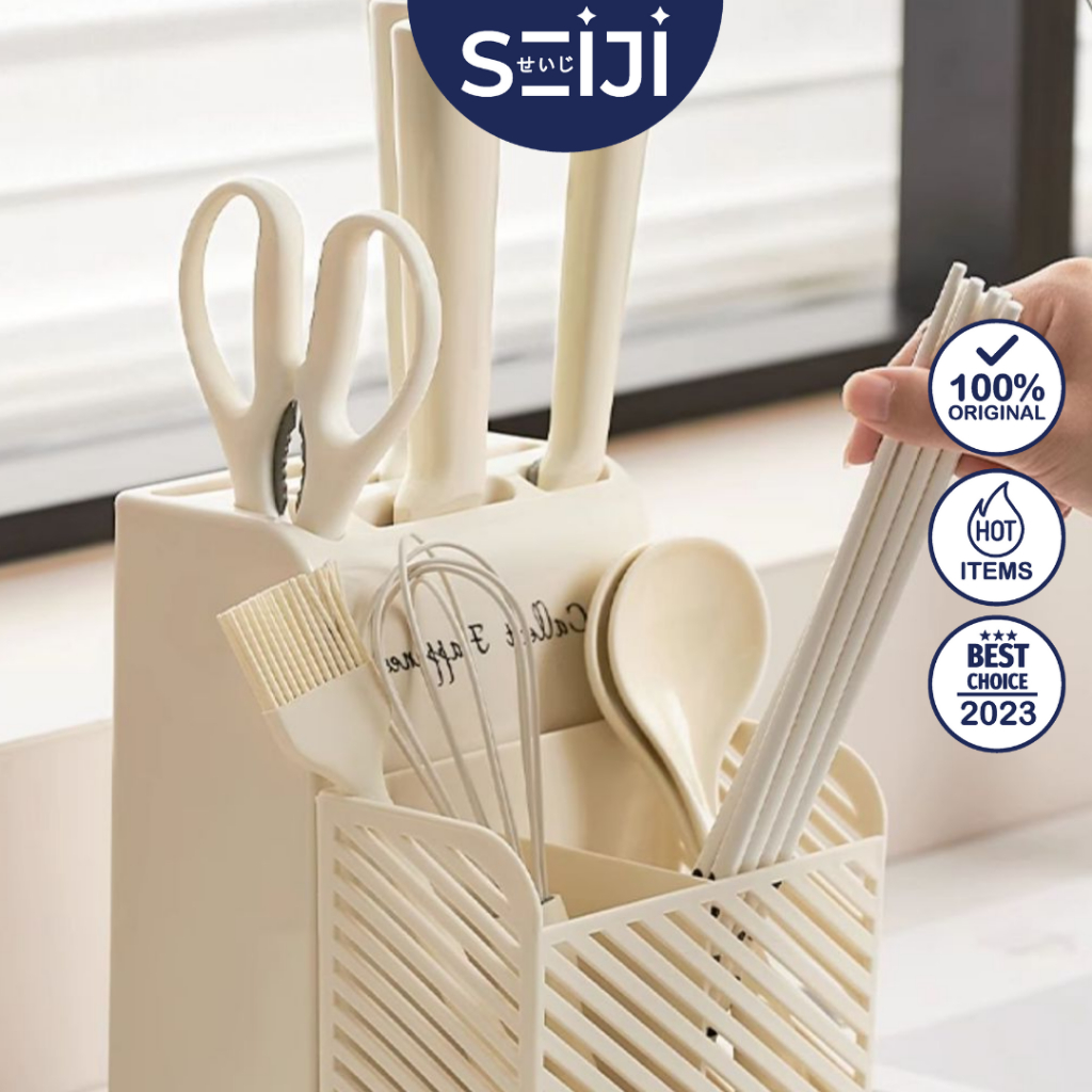 SEIJI - TARO Organiser Pisau Dapur Minimalis Organizer Cutlery Praktis Rak Laci Utensil Tempat Susun