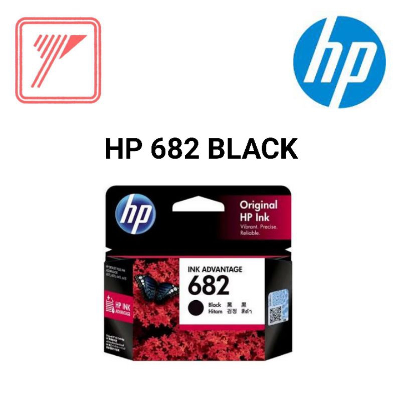 HP Ink Tinta 682 Black HP682 HP682B 682B Original Ink Advantage Cartridge