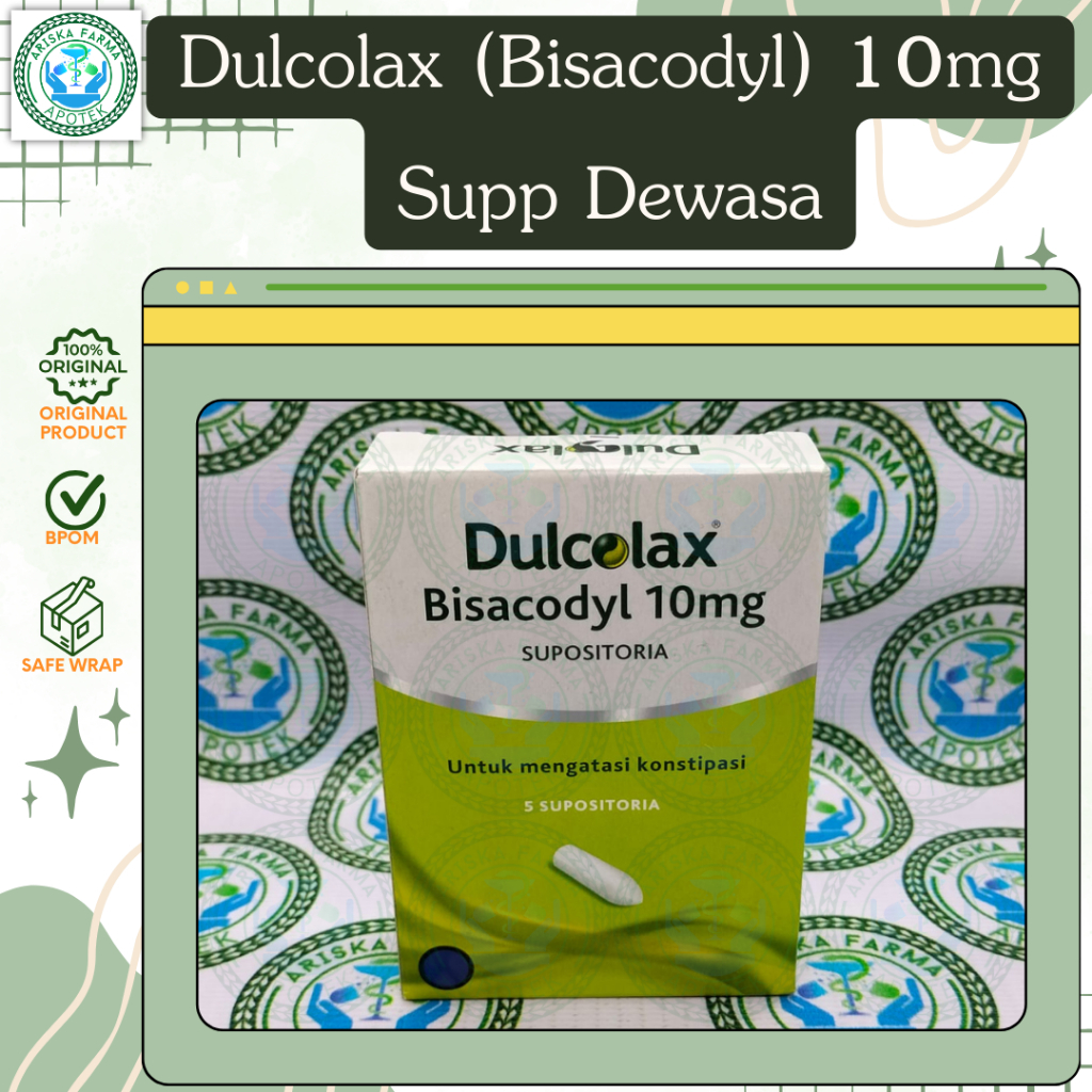 Dulcolax (Bisacodyl) 10mg Supp Dewasa per pcs