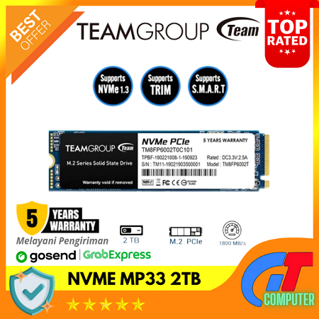 Team MP33 2TB SSD NVMe M.2 / M2 2TB - NVMe 2TB