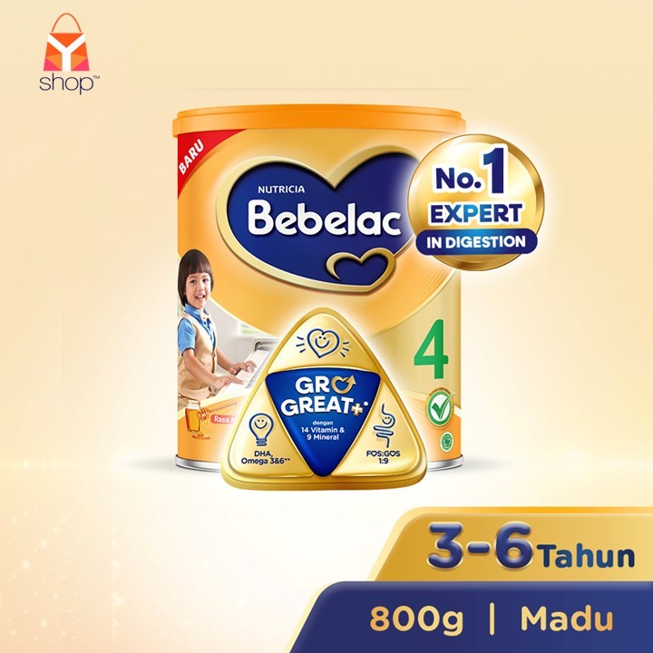 

Bebelac 4 Vanila Madu 800gr - Susu Pertumbuhan Tahap 4 (3 Tahun ke atas)