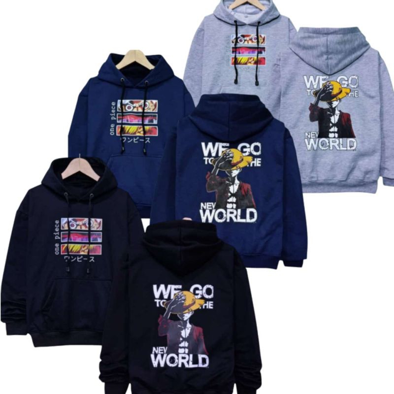 JAKET/HOODIE/ANAK/ONE/PIECE/ WEGO WORLD/SWEATER/HOODIE/ANIME/LUFFY/USIA/7,SAMPE,14,TAHUN/COD/BAYAR/D