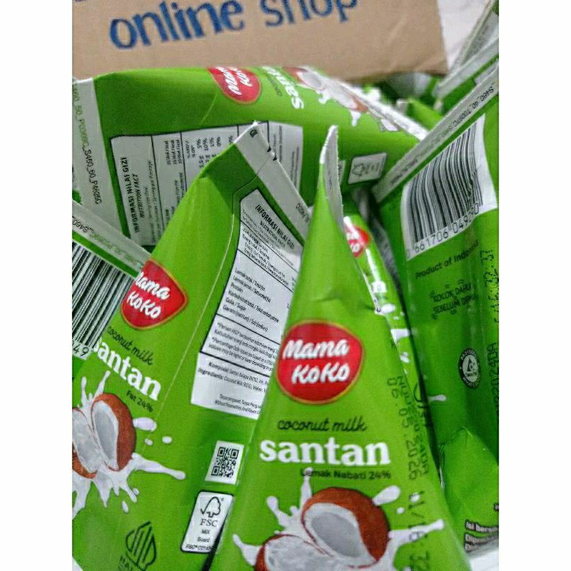 

0Santan kelapa Mama Koko 65ml Murah 6 pcs santan Koko
