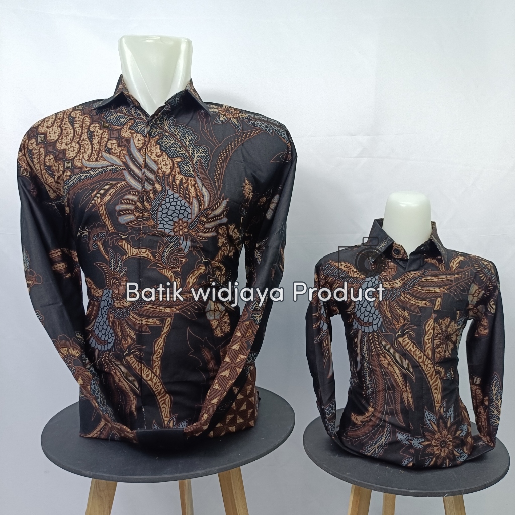 batik couple ayah anak model iwan tirta  bahan katun super premium original by widjaya batik premium