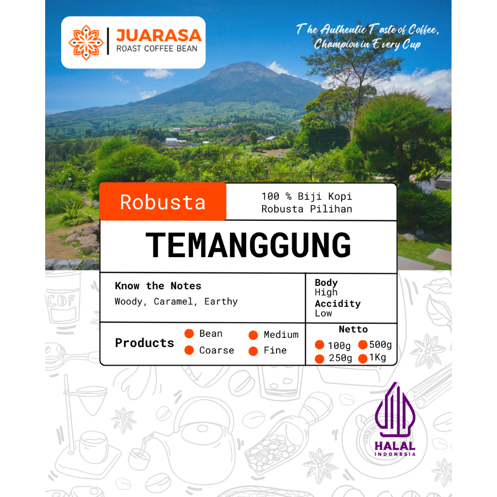 

Kopi Robusta Temanggung 100g - Bubuk/Biji - Asli Original