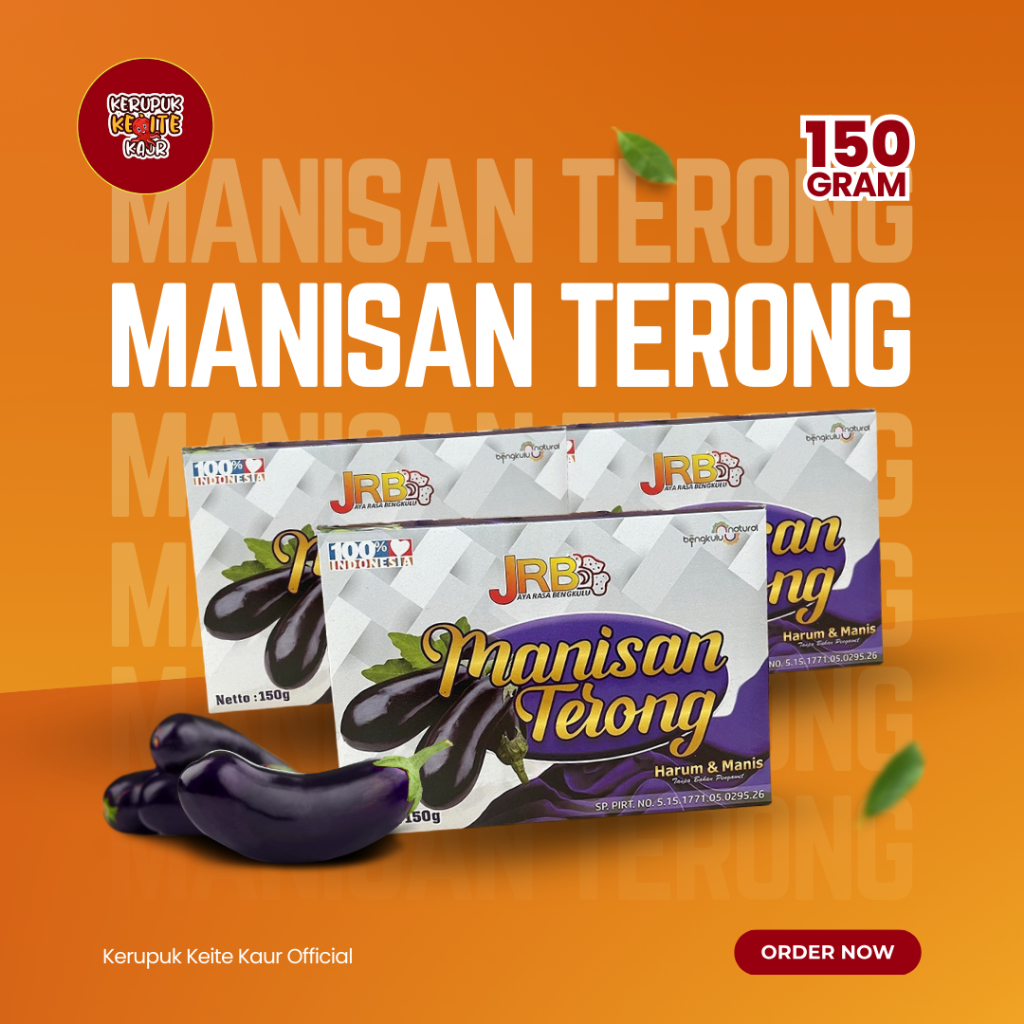 

Manisan Terong Khas Bengkulu 150 g Makanan Khas Bengkulu