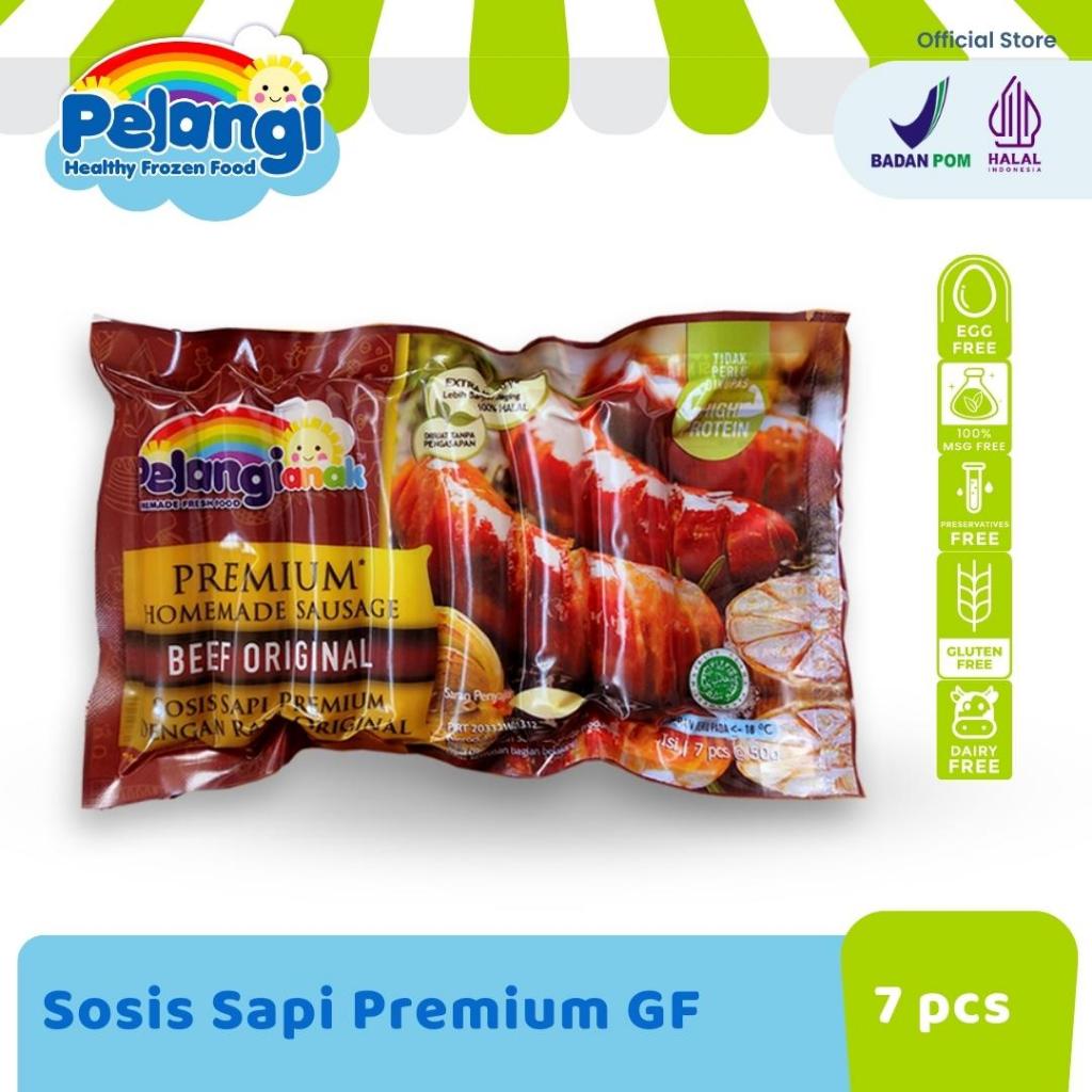 

Pelangi Non MSG/MPASI/Homemade Beef Sausage/Sosis Sapi 400 gr (7 pcs) [FRZ]