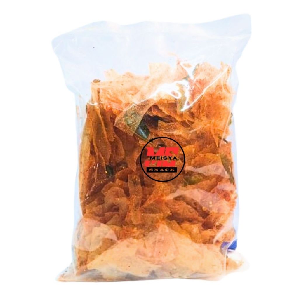 

Kripik kaca - 250gr kripca / kripik kaca pedas daun jeruk