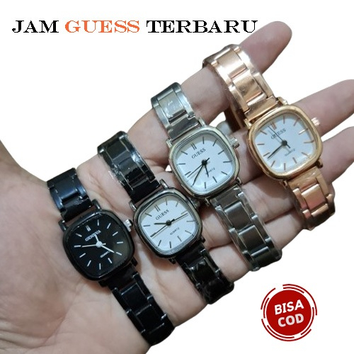 guess Jam Tangan Wanita Analog GUESS Casual Fashion Strap Rantai Stainless Steel