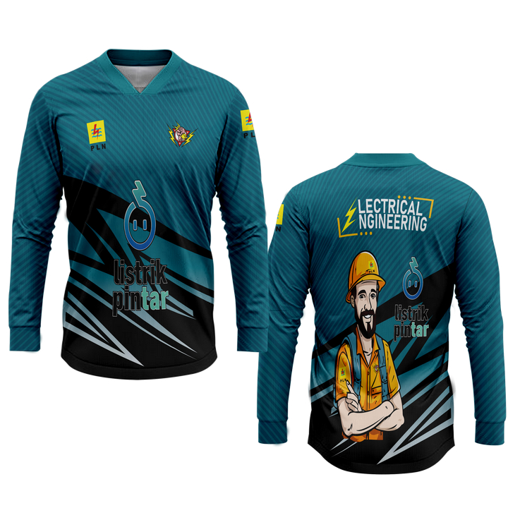 (COD) Baju Atasan Pria Jersey PLN ( Perusahaan Listrik Negara ) kaos baju pria teknisi listrik keren