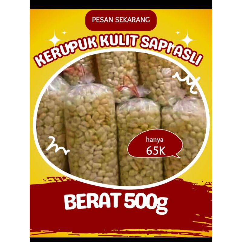 

krupuk kulit sapi asli 100%ori