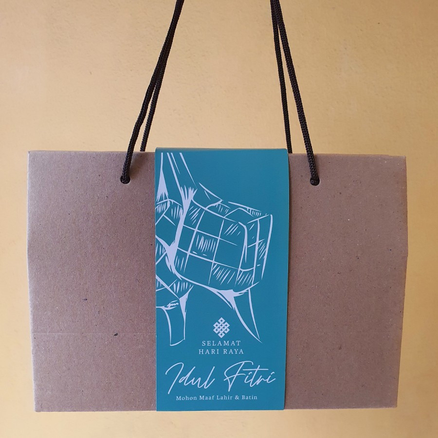 

5 Pcs Dus Tenteng Packaging Cookies Hampers Idul Fitri Tosca Ukuran 20 x 9 x 14cm