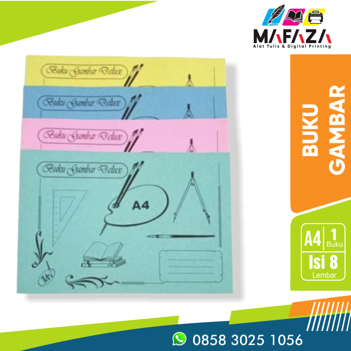 

[1 Pcs] Buku Gambar A3 A4 Deluxe / Buku Sketsa Mewarnai / Drawing book A3 A4 Deluxe Tipis Tebal