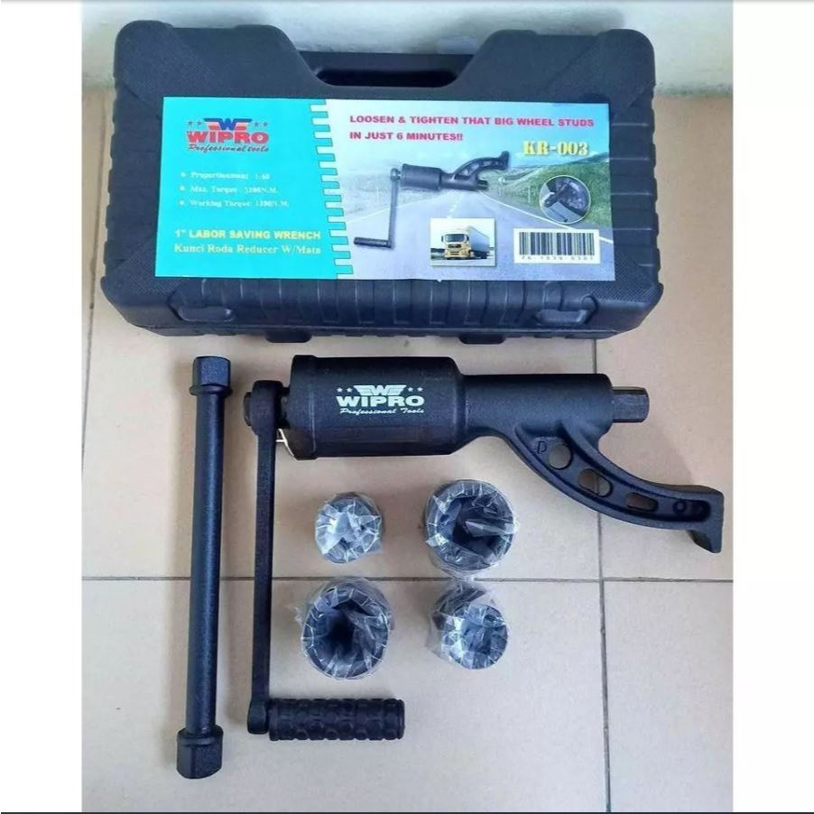 Wipro KR 003 Kunci Roda Putar 4 mata WiPRO Kunci Roda Truk Trailer Reduser Kunci Impact Manual Good 