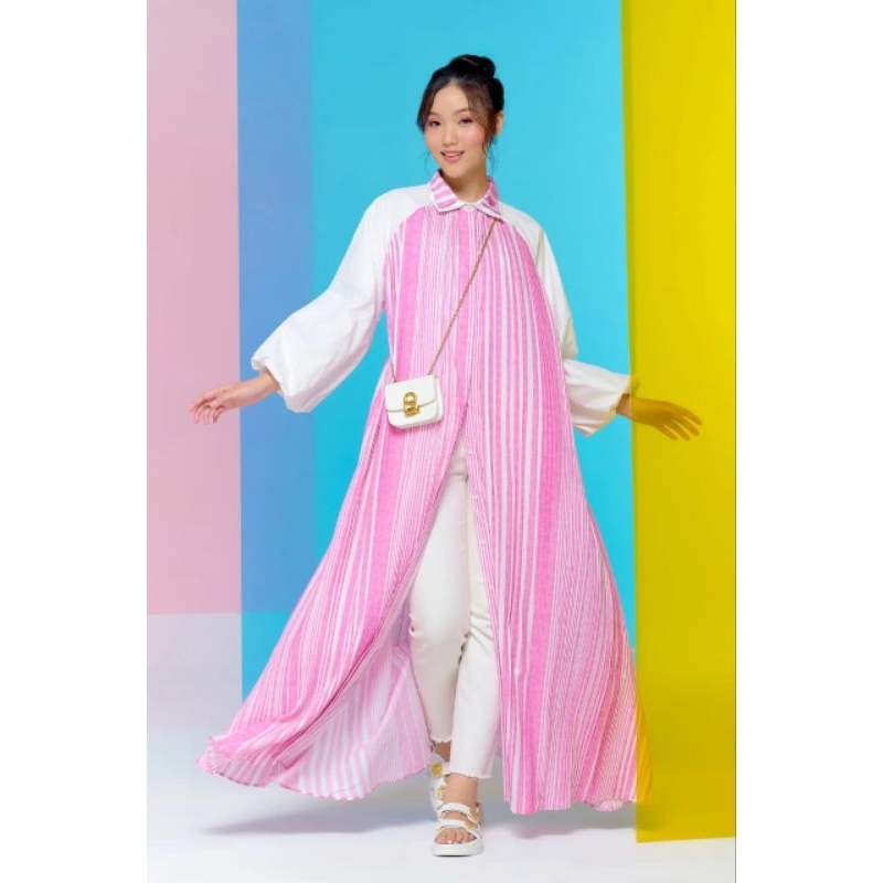 Benang Jarum - Chupa Chups Pleated Dress - Strawberry - S { NEW }