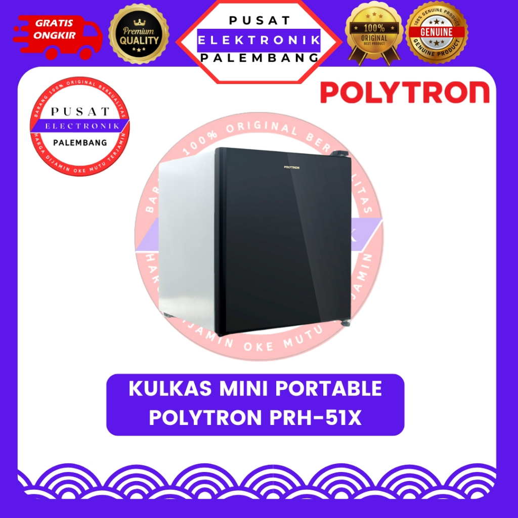 KULKAS 1 PINTU MINI PORTABLE POLYTRON PRH-51X KULKAS 1 PINTU MINI PALEMBANG