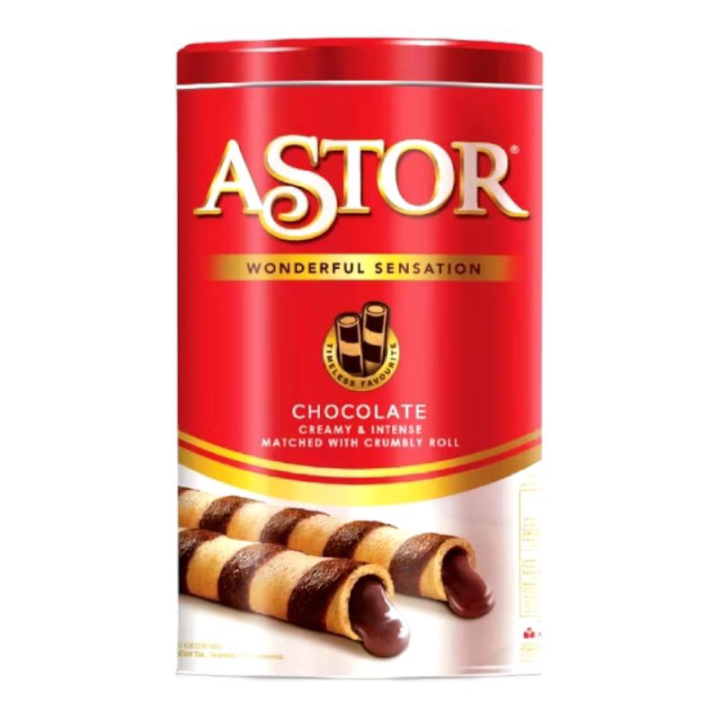 

Astor Chocolate 330g Wafer Stik Cokelat Kaleng