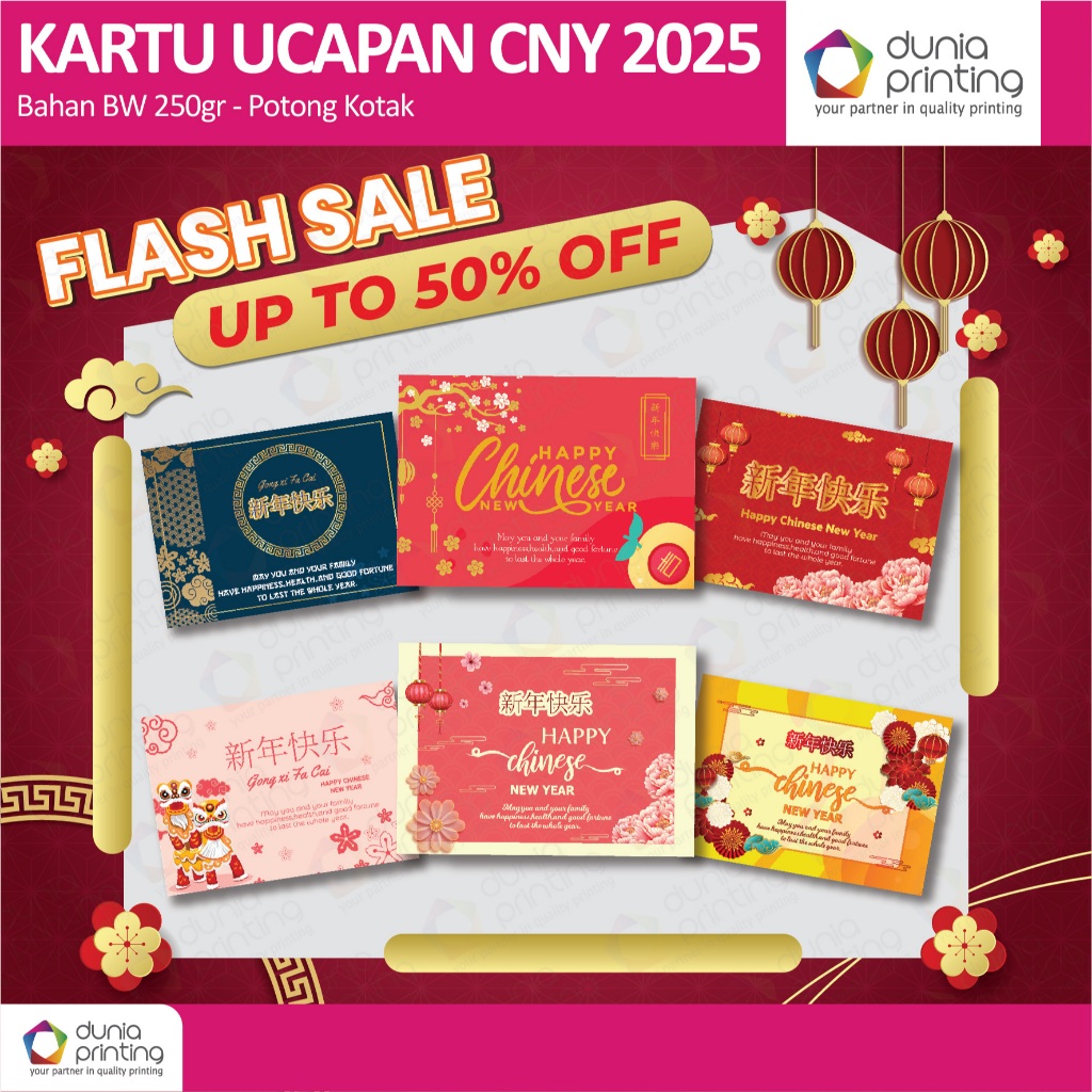 Cetak Kartu Ucapan Chinese New Year / Greeting Card / Card Chinese New Year / Kartu Imlek / Kartu CN
