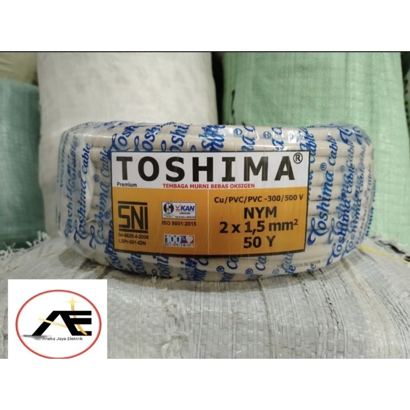 kabel Toshima NYM 2X1,5 mm SNI