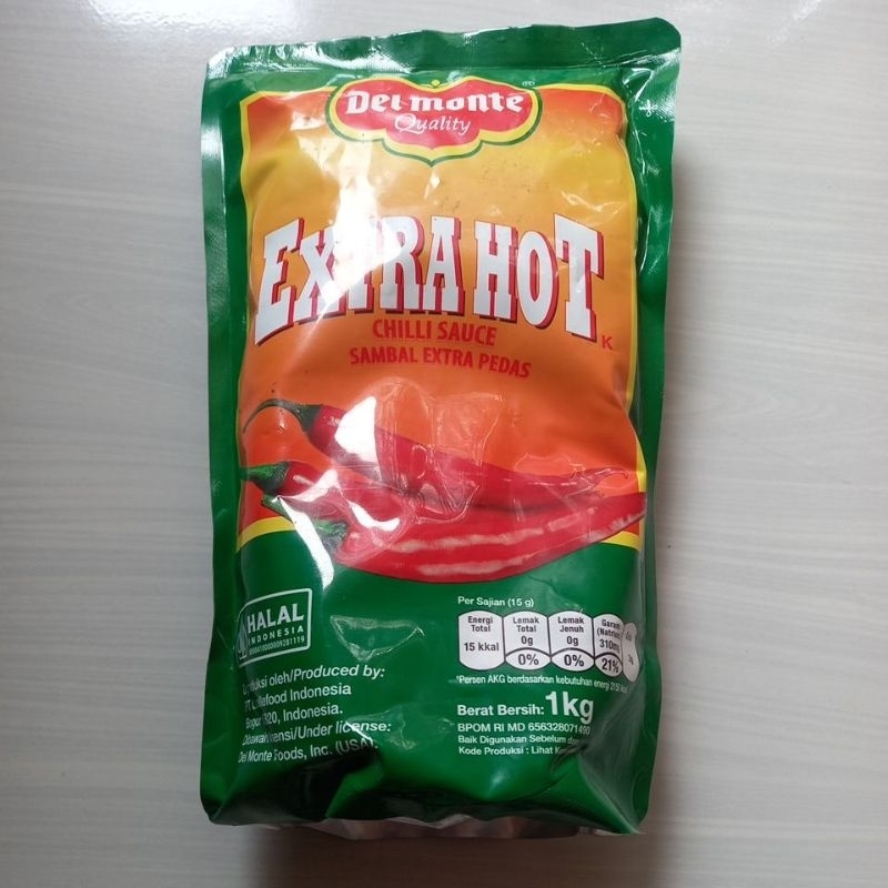 

DEL MONTE SAOS SAMBAL 1KG POUCH/ DELMONTE SAOS SAMBAL 1KG/ DEL MONTE EXTRA HOT SAOS 1KG/ DEL MONTE EXTRA HOT 1KG