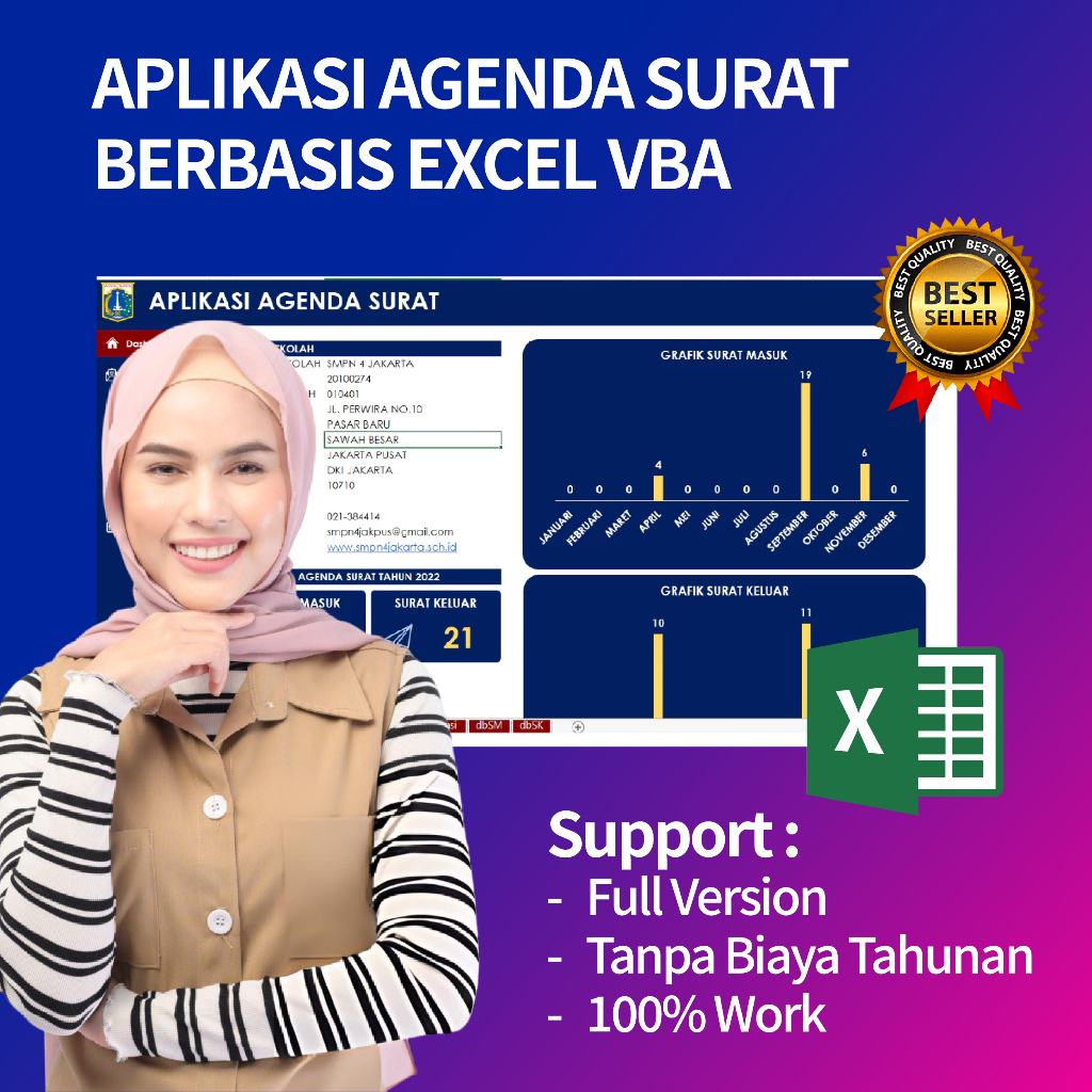Aplikasi Agenda Surat Excel VBA