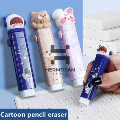 

Push Sliding Stick Stik Eraser Penghapus Mekanik Desain Warna Lucu Karakter Kartun Peralatan Alat Tulis Hapus Tulisan
