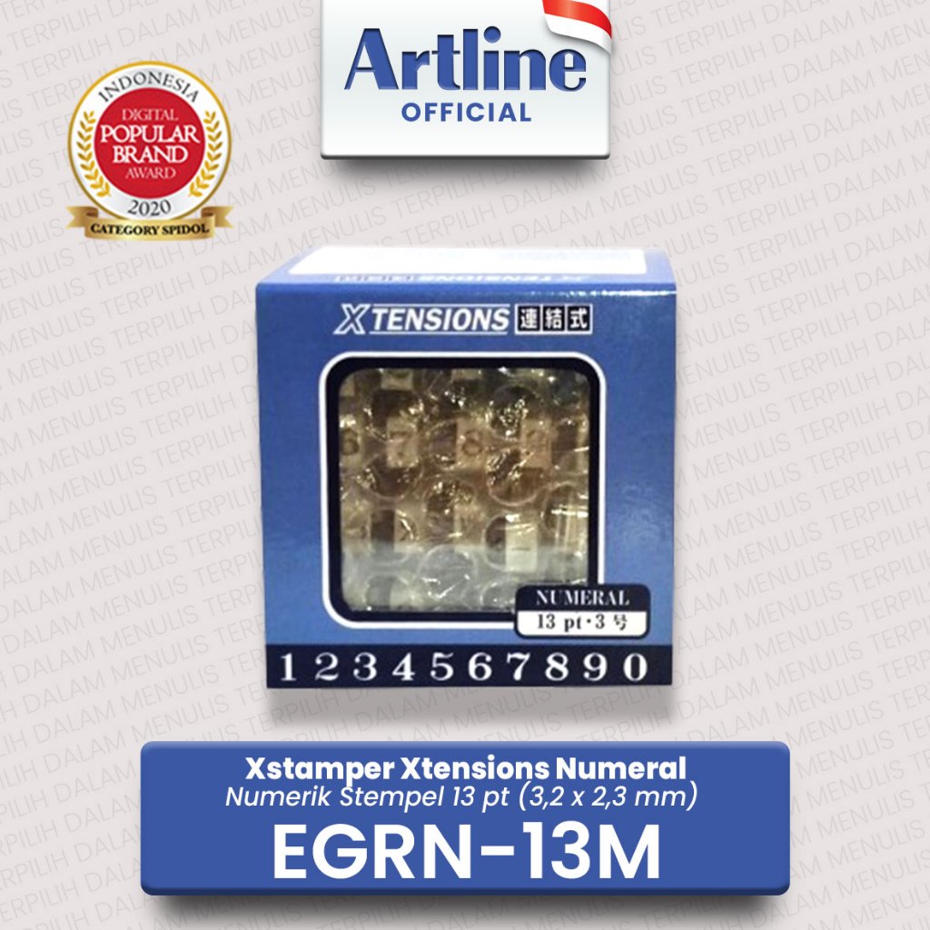 

(LIVE) ARTLINE Xstamper Xtensions Numeral / Stamp Numerik Stempel 13 pt EGRN-13M / EGR-13MB (2)