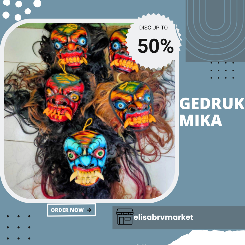 TOPENG GEDRUK MIKA||TOPENG GEDRUK MIKA / TOPENG BUTO GEDRUK MIKA / TOPENG BUTO RAMPAK JARANAN